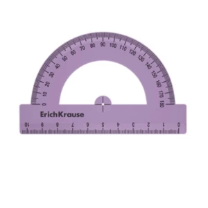 Транспортир ErichKrause Pastel Bloom 180 градусов 10 см 