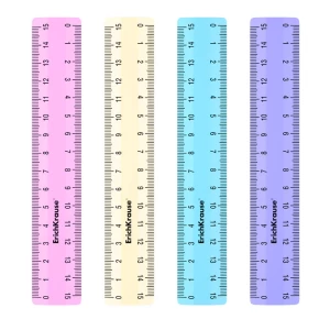 Линейка ErichKrause Pastel 15 см 