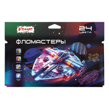 Ֆլոմաստեր Комус Класс Star Way լվացվող 24 գույն ||Фломастеры Комус Класс Star way 24 цвета смываемые ||Komus Class Star Way 24-Color Washable Felt-Tip Pens