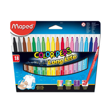 Ֆլոմաստեր Maped 18 գույն ||Фломастеры Maped Color Peps 18 цветов ||Maped Color Peps markers 18 colors