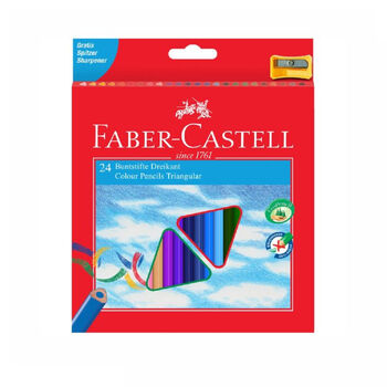 Գունավոր մատիտներ և սրիչ Faber-Castell 24 գույն 
