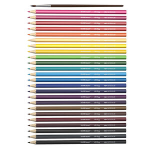 Цветные карандаши и кисточка EK Art Berry aqua 24 цвета 