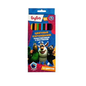 Գունավոր մատիտներ Буба 12 գույն ||Карандаши цветные Буба 12 цветов ||Colored pencils Buba 12 colors