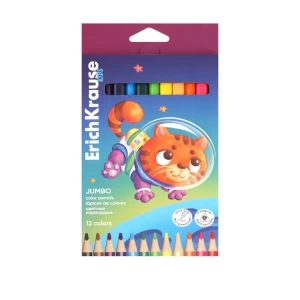 Карандаши цветные ErichKrause Kids Jumbo Space Animals 12 цветов 