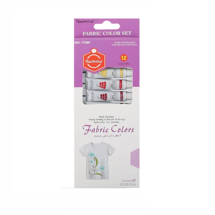 Ներկեր ակրիլային Keep Smiling կտորի 12 գույն 6 մլ 