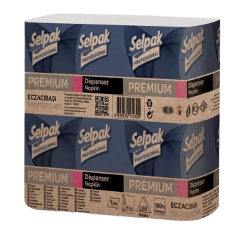 Անձեռոցիկ դիսպենսեր սարքի Selpak 250 հատ 24x26,5 սմ ||Полотенца бумажные листовые Selpak 250 шт. ||Paper towels Selpak  250 pcs.