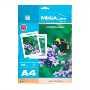 Magnetic photo paper ProMega Jet, single-sided matte, A4 format, density 690 g/m², 2 sheets.
