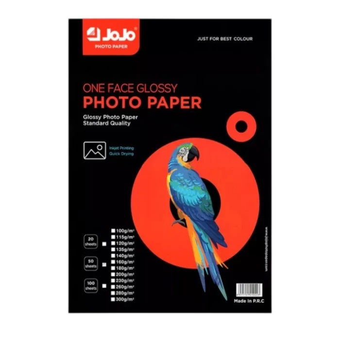 JoJo 4R Photo Paper, Single-Sided Glossy, 10,2x15,2 cm, 180 g/m², 100 Sheets.