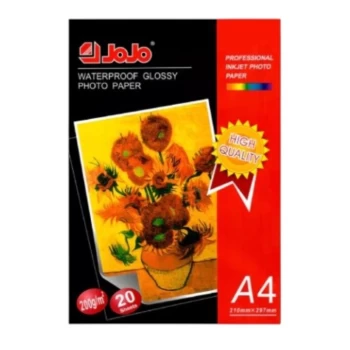 Ֆոտոթուղթ JoJo միակողմանի փայլուն A4 200 գր/մ 20 թերթ ||Фотобумага JoJo, односторонний глянцевая, A4, 200 г/м², 20 листов. ||JoJo photo paper, single-sided glossy, A4, 200 g/m², 20 sheets.