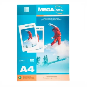 Ֆոտոթուղթ ProMega Jet միակողմանի փայլուն A4 230 գր/մ 50 թերթ 