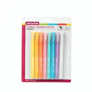 Набор гелевых ручек в ассортименте Attache Pastel 8 цветов 0.5 мм