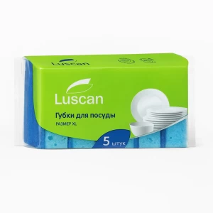 Губка для мытья посуды Luscan 5 шт 