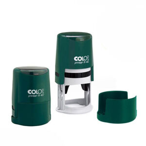 Оснастка для печати круглая Colop Printer R40 40 мм с крышкой зеленая