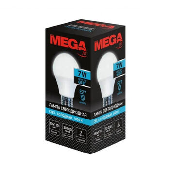 Լամպ Mega LED E27 7W 4000K ||Лампа светодиодная ProMega jet А 7Вт E27 4000К 560Лм 240В ||Lamp LED ProMega jet A 7W E27 4000K 560Lm 240V