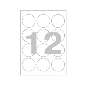 Թուղթ Promega Label 60 մմ 12 բաժին 1 թերթ