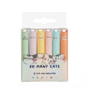 Набор текстмаркеров M&G So Many Cats 6 цветов 