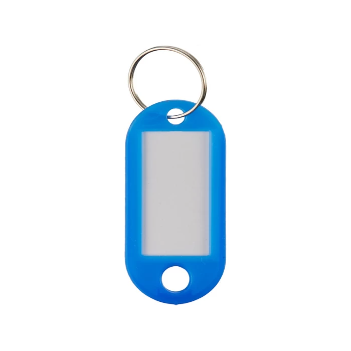 Plastic blue key tags 10 pcs.