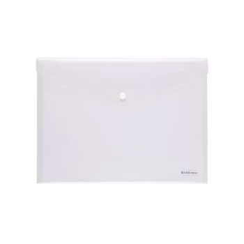 Թղթապանակ կոճակով ErichKrause Fizzy Clear A4 0,12 մմ ||Папка-конверт на кнопке пластиковая ErichKrause Fizzy Clear A4 0,12 мм ||ErichKrause Fizzy Clear A4 0,12 mm Plastic Envelope Folder with Snap Closure