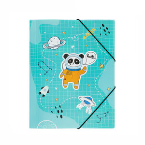 Папка на резинке Meshu "Space adventure" А4, бирюзовая, до 400 листов, 500 мкм 