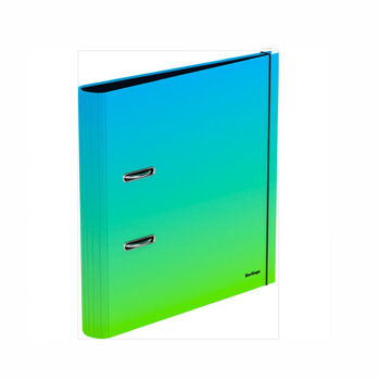 Թղթապանակ օղակներով Berlingo A4 5 սմ 50402 ||Папка-регистратор 50 мм., А4, Berlingo, ламинированная, голубой/зеленый градиент ||File folder 50 mm., A4, Berlingo, laminated, blue/green gradient