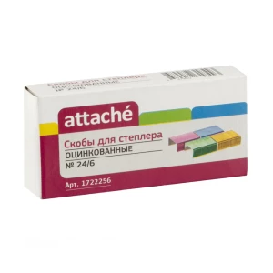 Скобы для степлера Attache №24/6 с цинковым покрытием 1000 шт․ 