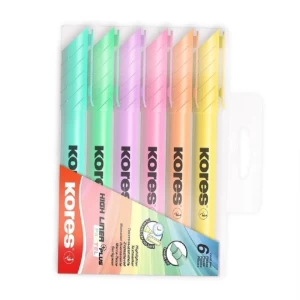 Մարկերների հավաքածու Kores ընդգծող 6 հատ