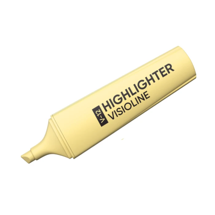 Մարկեր ընդգծող ErichKrause VisioLine® V-12 Pastel Yellow 0,6-5 մմ 