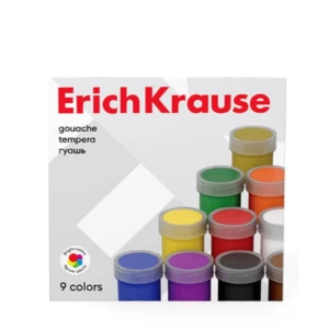 Гуашь ErichKrause 9 цветов 17 мл 