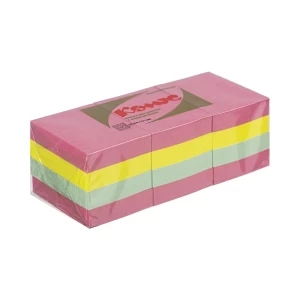 Стикеры Комус 38x51 мм неоновые 3 цвета 12 блоков по 100 листов 