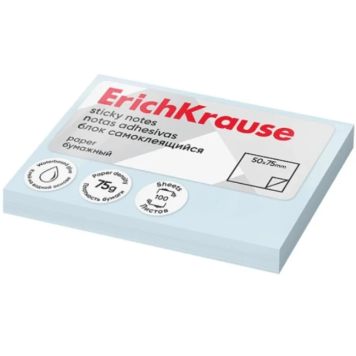 Թուղթ նշումի ինքնակպչուն ErichKrause 100 թերթ 75х50 մմ 