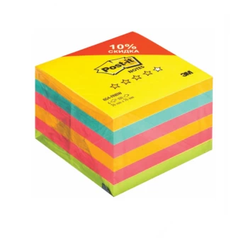 Թուղթ նշումի Post-It ինքնակպչուն 7,6 x 7,6 սմ 6 գույն 100 հատ ||Бумага для заметок Post-It, 7,6 x 7,6 см, 6 цветов, 100 шт. ||Post-It Notes, 7.6 x 7.6 cm, 6 Colors, 100 pcs.
