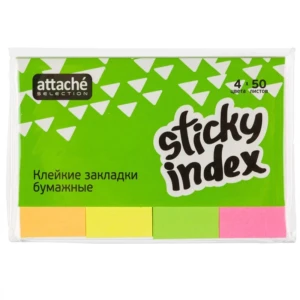 Էջանիշ Attache 4 գույն 50 թերթ 20x50 մմ 