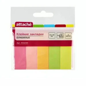 Էջանիշ Attache 5 գույն 250 թերթ 14x50 մմ 