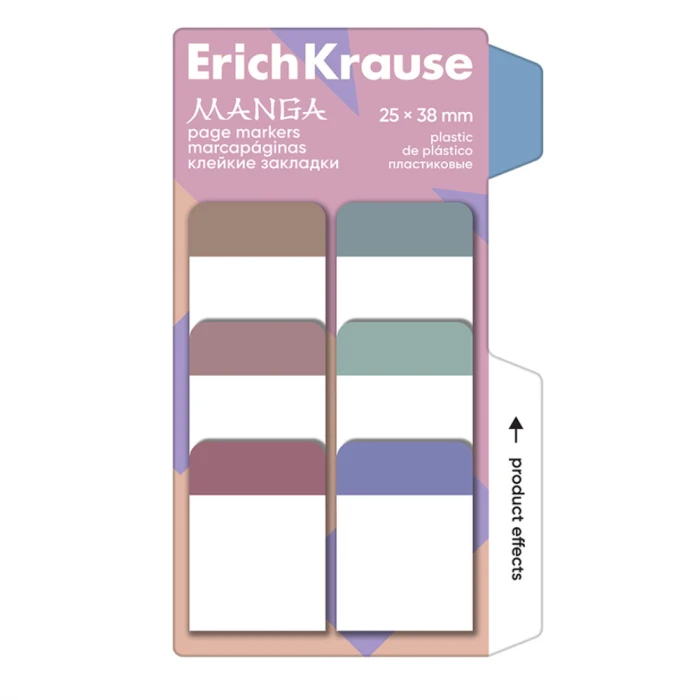 Էջանիշ ErichKrause Аниме 6 գույն 60 թերթ 25X38 մմ 