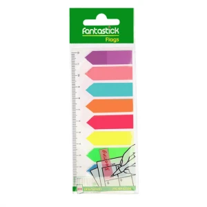 Клейкие закладки пластиковые Fantastick, 8 цветов 200 листов, 45х12 мм 