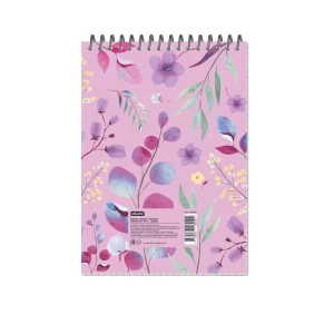 Նոթատետր վանդակավոր Attache Цветы A5 զսպանակով 60 թերթ 