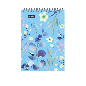 Նոթատետր վանդակավոր Attache Цветы A5 զսպանակով 60 թերթ 