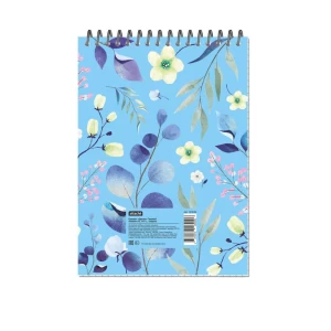 Նոթատետր վանդակավոր Attache Цветы A5 զսպանակով 60 թերթ 