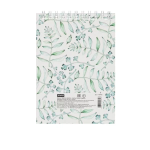 Նոթատետր վանդակավոր Attache Selection Цветы A6 զսպանակով 60 թերթ 