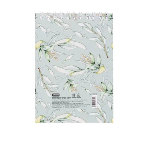 Նոթատետր վանդակավոր Attache Selection Цветы A6 զսպանակով 60 թերթ 