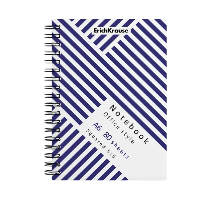Նոթատետր վանդակավոր ErichKrause Blue Concept A6 զսպանակով 80 թերթ 