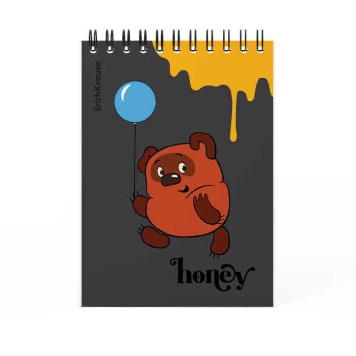 Նոթատետր վանդակավոր ErichKrause Винни-Пух A6 զսպանակով 60 թերթ 