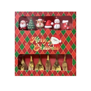 Սեղանի պարագաների հավաքածու ամանորյա 6 հատ 